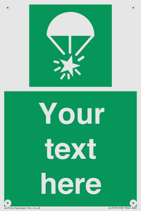 Custom sign safe condition Rocket parachute flare